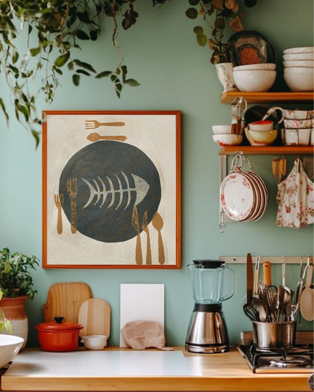 "Fish Bone on a Plate" Print