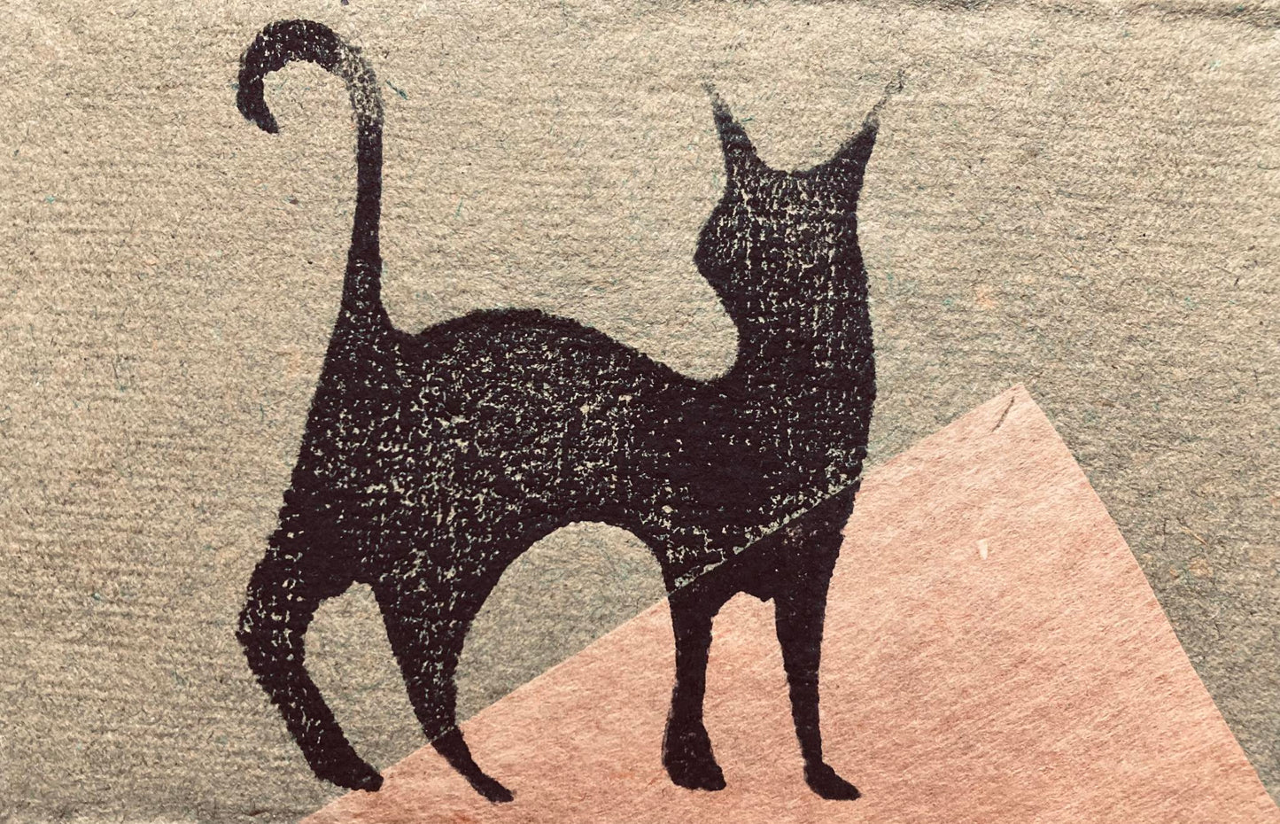"Black Magic Cat" Chine-collé Print